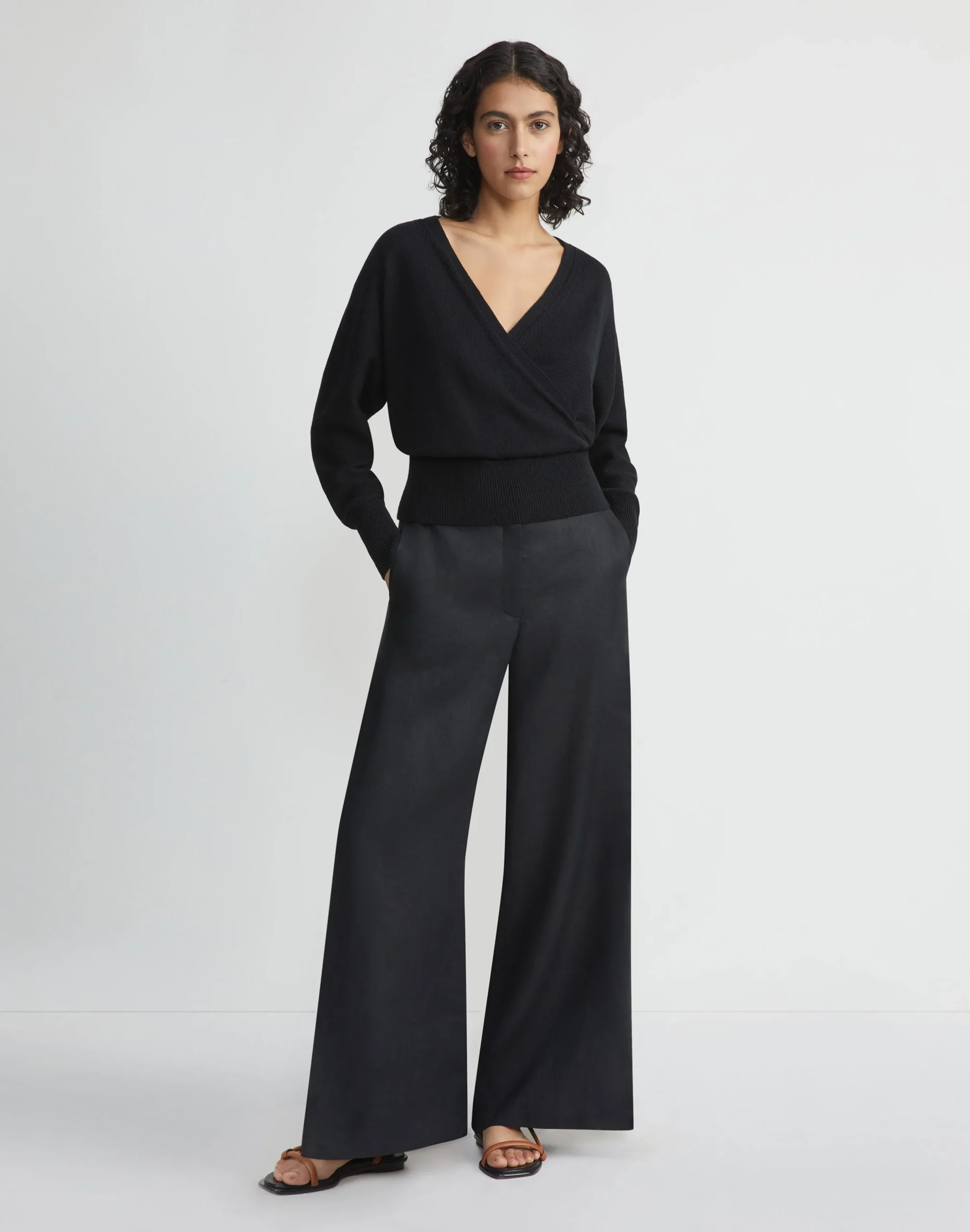 Vintage Linen Franklin Split Wide Leg Pant