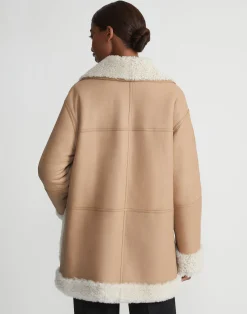 Wavy Lamb Shearling Reversible Coat