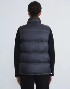 Wool Knit & Quilted Down Reversible Vest