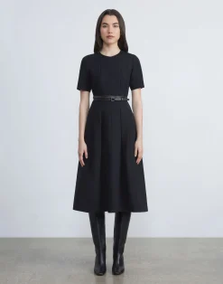 Wool-Silk Crepe Dress