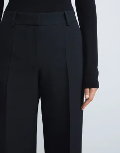 Wool-Silk Crepe Sullivan Pant