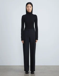 Wool-Silk Crepe Sullivan Pant
